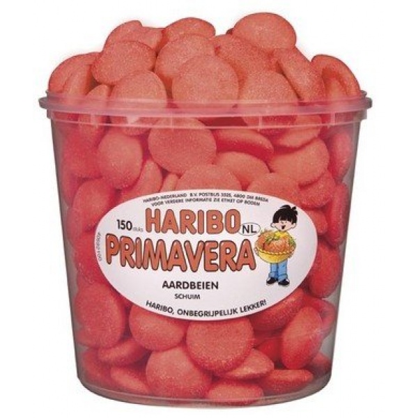 Haribo silo Primavera (Schuim Aardbeien) 1050 gr.