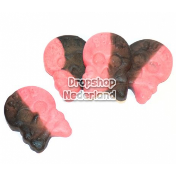 Bubs Foam Rasberry Liquorice Skulls 200 gram