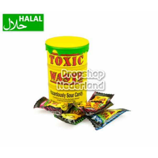 Toxic Waste Yellow Sour Candy Drum