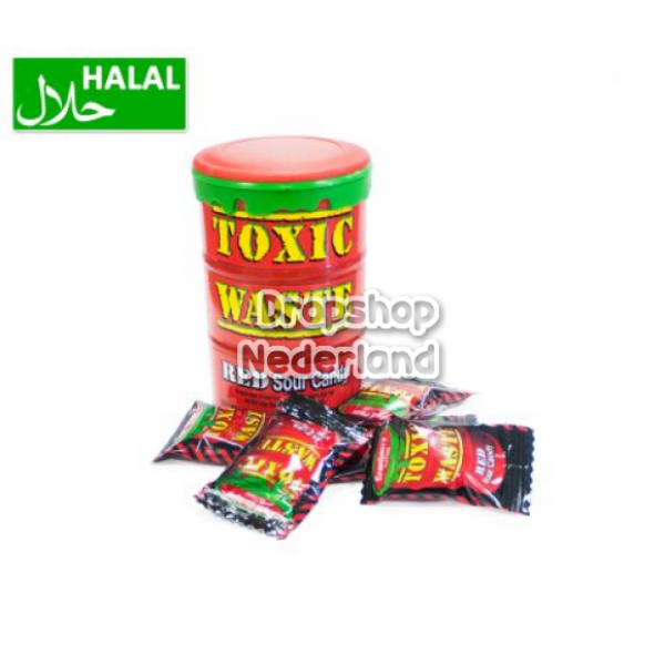 Toxic Waste Red Sour Candy Drum