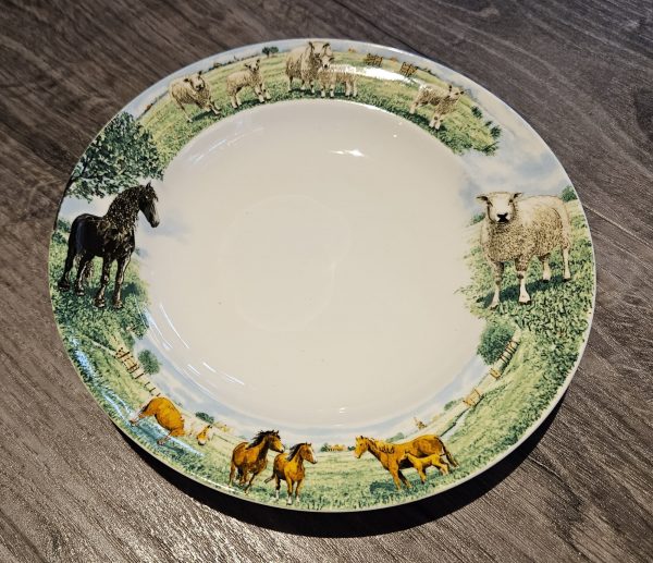 Bord 23 cm Diep Paard/Schaap