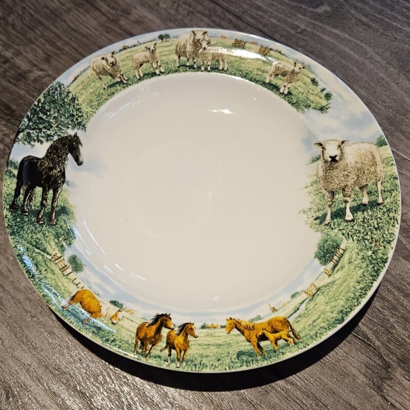 Bord 23 cm Diep Paard/Schaap