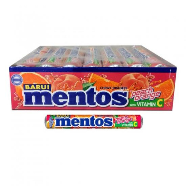MENTOS PEACH ORANGE 37 gram