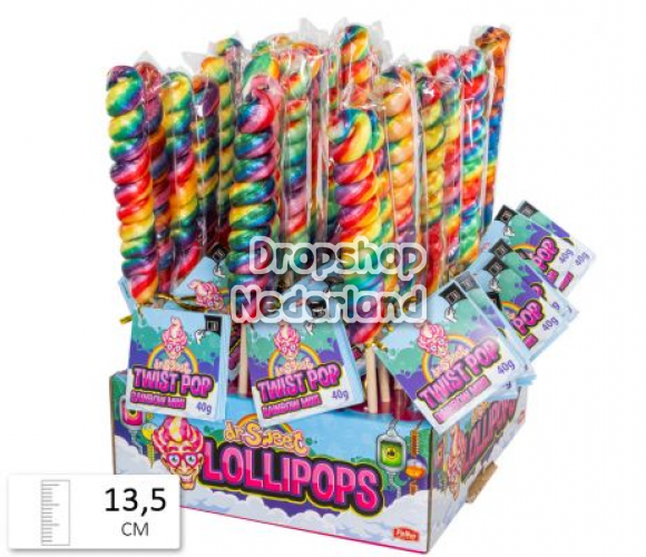 Dr. Sweet Mini Twist Pop Rainbow 40 gram