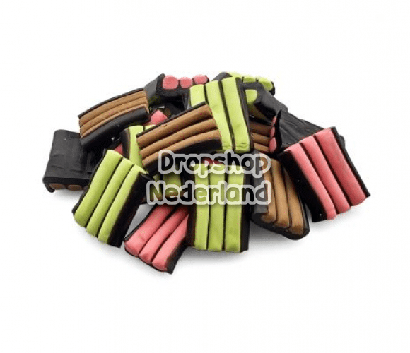 Finse Zoete Strepen Drop Fruit Mix van Makulaku 200 gram